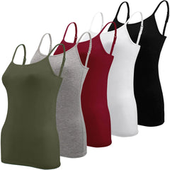 Essential Comfort 5-Piece Women’s Camisole Tank Top Set