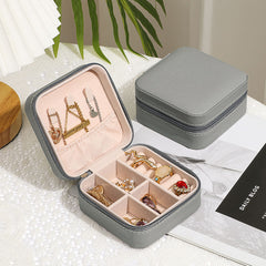 Protect Your Precious Pieces, Quality Leather Jewelry Box Zipper Storage –  for Home or Travel!