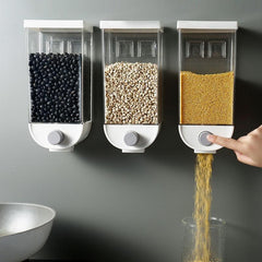 Space-Saving Wall-Mounted Multi-Grain Sealed Jars – Keep Your Kitchen Organized & Fresh!