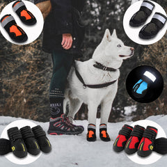 Reflective 100% Cotton Dog Boots for Snow & Cold Weather – Stylish, Durable & Practical Protection