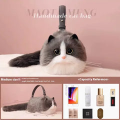 Chic Cute Cat Feline Designer Hand Made Craft Bag for Women