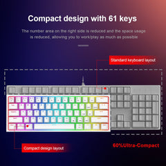 Redragon K617 Mini Mechanical Gaming Keyboard – Compact, Powerful, and Ready to Dominate!