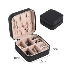 Protect Your Precious Pieces, Quality Leather Jewelry Box Zipper Storage –  for Home or Travel!