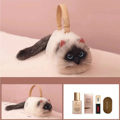 Chic Cute Cat Feline Designer Hand Made Craft Bag for Women