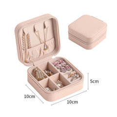 Protect Your Precious Pieces, Quality Leather Jewelry Box Zipper Storage –  for Home or Travel!