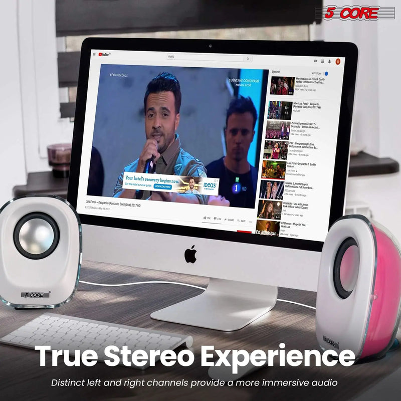 🎵 Powerful & Compact Computer Speakers – Crystal Clear Sound, Plug & Play! 🔊