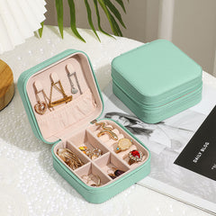 Protect Your Precious Pieces, Quality Leather Jewelry Box Zipper Storage –  for Home or Travel!