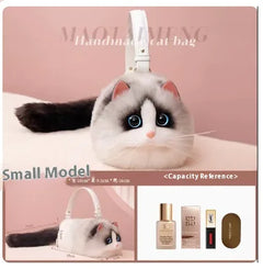 Chic Cute Cat Feline Designer Hand Made Craft Bag for Women