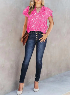 Women’s Bohemian Floral Chiffon Blouse