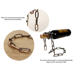 Elevate Your Space with the Magic Iron Chain Wine Bottle Holder – Where Style Meets Function!