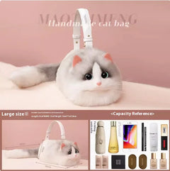 Chic Cute Cat Feline Designer Hand Made Craft Bag for Women