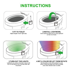 Glow in the Dark with the Motion-Activated Toilet Night Light – Your Bathroom’s New Best Friend!