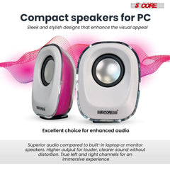 🎵 Powerful & Compact Computer Speakers – Crystal Clear Sound, Plug & Play! 🔊