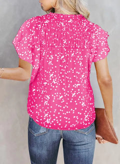 Women’s Bohemian Floral Chiffon Blouse