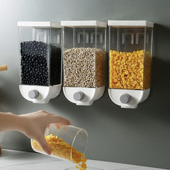 Space-Saving Wall-Mounted Multi-Grain Sealed Jars – Keep Your Kitchen Organized & Fresh!