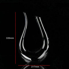 Elegant Crystal U-Shaped 1500ml Wine Decanter – Elevate Your Wine Experience