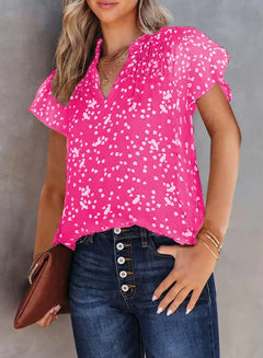 Women’s Bohemian Floral Chiffon Blouse