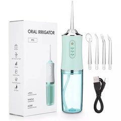 Pen Brush Cleaning Tool – USB Rechargeable Oral Irrigator with 4 Jets & 3 Modes for a Deep Clean