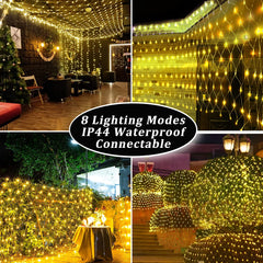 Enchant Your Outdoors with Vibrant Net Mesh Solar Fairy Lights – Perfect for Every Celebration!