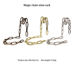 Elevate Your Space with the Magic Iron Chain Wine Bottle Holder – Where Style Meets Function!