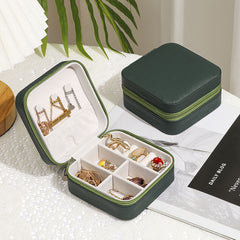 Protect Your Precious Pieces, Quality Leather Jewelry Box Zipper Storage –  for Home or Travel!