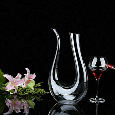 Elegant Crystal U-Shaped 1500ml Wine Decanter – Elevate Your Wine Experience