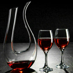 Elegant Crystal U-Shaped 1500ml Wine Decanter – Elevate Your Wine Experience