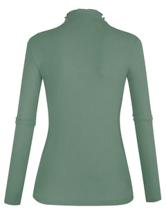 Comfortable & Chic V-Neck Top Grey Green