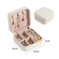 Protect Your Precious Pieces, Quality Leather Jewelry Box Zipper Storage –  for Home or Travel!