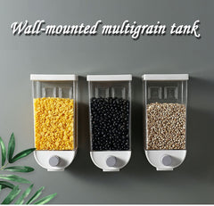 Space-Saving Wall-Mounted Multi-Grain Sealed Jars – Keep Your Kitchen Organized & Fresh!