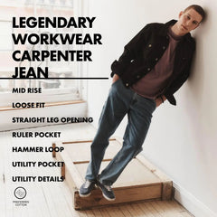 Lee mens Legendary Workwear Carpenter Jean 38W x 36L Union Fade